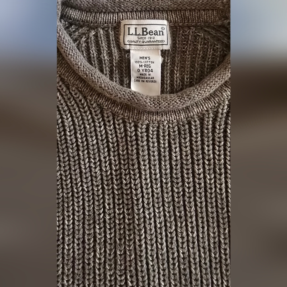 Men's Olive Sweater LL Bean
